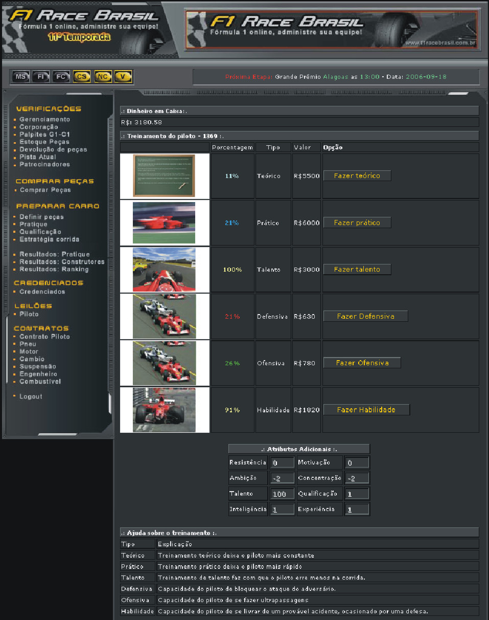 Gerenciamento do Piloto